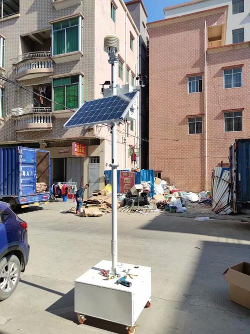 广州市政移动式扬尘监测太阳能供电安装完成交付使用